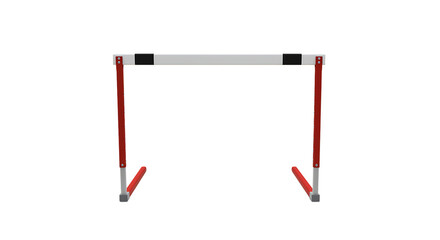 Isolated hurdle against a solid Transparent Background for track event training
