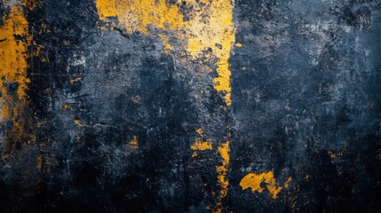 Dark Blue And Gold Grunge Texture Background