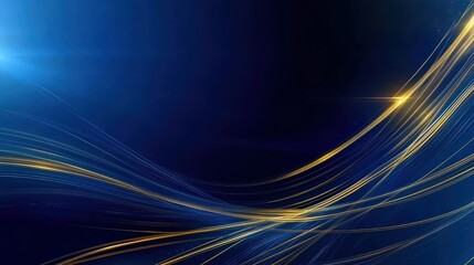 Elegant abstract dark blue background with sleek gold lines. Perfect for luxury, branding, and sophisticated design projects.