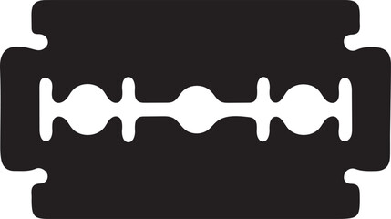Minimalist Razor Blade Silhouette for Digital Art and Print Creations