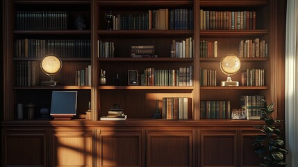 front view of library books on shelf