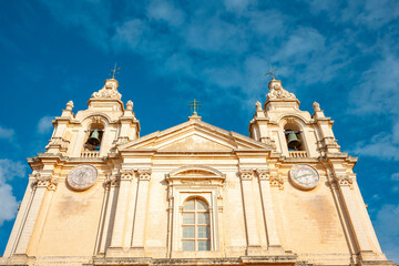 
The Metropolitan Cathedral of Saint Paul, commonly known as St Paul's Cathedral or the Mdina Cathedral, is a Catholic cathedral in Mdina, Malta, dedicated to St. Paul the Apostle.