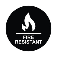 Protective Fireproofing and Flame Safety Icons for Industrial Use