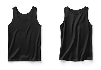 Blank black sleeveless tops