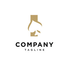 Letter I Ace Logo Icon Vector