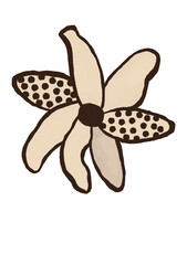 PNG modern floral illustration - abstract flower and bold graphic style 