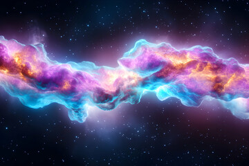 Obraz premium Cosmic Nebula Flowing Space