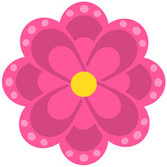 pink flower on white