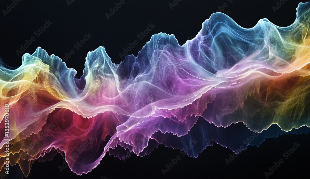 Poster Abstract colorful flow dynamic background