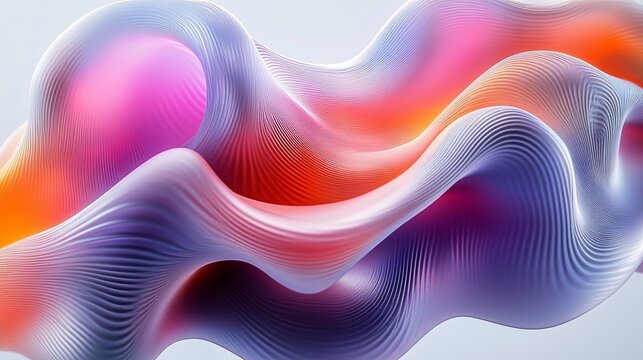 abstract wavy shapes vibrant colors 3d render gradient fluid forms modern smooth dynamic energy curves