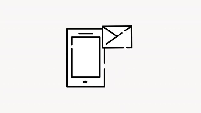 Smartphone Mail Icon Motion Graphic