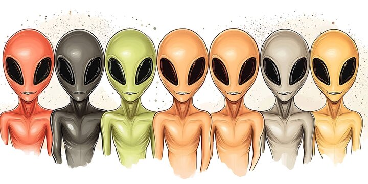 Aliens in Different Hues.