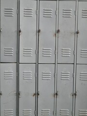 metal lockers in the locker room