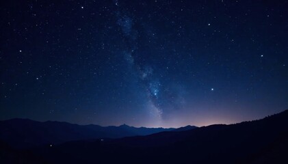 Celestial scene with twinkling stars against a deep black sky, dark, galaxy, cosmos