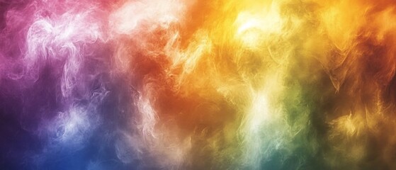 Colorful abstract background featuring blended smoke or cloudlike formations