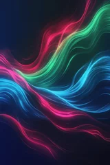 Fotobehang abstract colorful wave background © Sergyi