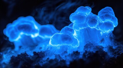 Fototapeta premium Intense blue volcanic fumes