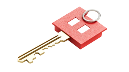 Red house key new home exciting purchase dream house