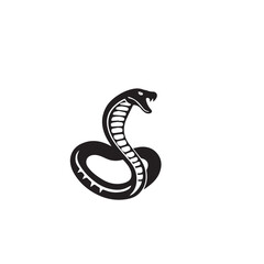 Snake silhouette on white background. Snake logo. Vector illustration.