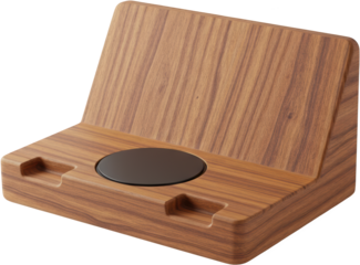Elegant Wooden Smartphone and Watch Stand Charger Dock Station Perfect for Modern Home Office Desk