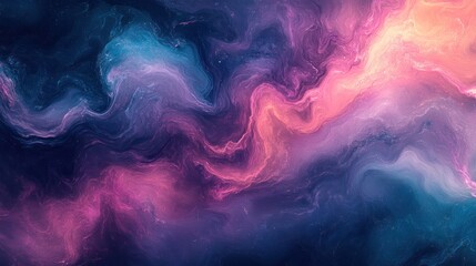 Fototapeta premium Abstract Cosmic Nebula: A Symphony of Hues