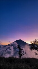 sunset in the mountains