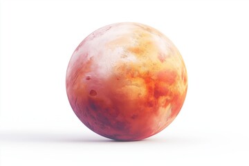 Fototapeta premium mars orange sphere resembling a fantasy planet with cosmic surface texture, ideal for space, science fiction, and conceptual celestial artwork, Generative AI