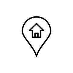 Address icon logo design. home location sign and symbol. pinpoint