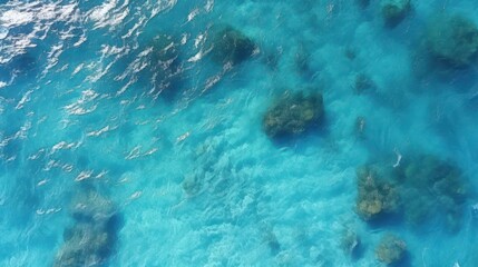 Experience the stunning turquoise sea from abovea mesmerizing aerial view of crystalclear waters that inspire calm.
