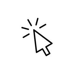 Click icon logo design. pointer arrow sign and symbol. cursor icon
