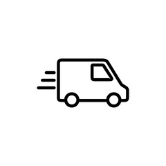 Delivery truck icon logo design. Delivery truck sign and symbol. Shipping fast delivery icon