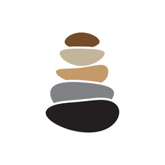stone balance logo icon illustration flat