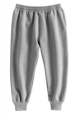 Gray sweatpants with elastic waistband and cuffs.  Soft, comfortable, and stylish