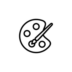 Paint icon logo design. paint brush sign and symbol. paint roller icon vector