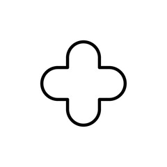 Obraz premium Plus icon logo design. Add plus sign and symbol