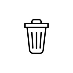 Trash icon logo design. trash can icon. delete sign and symbol.