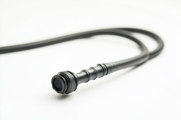 Compact flexible endoscope for minimally invasive procedures on white background