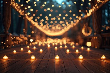 Warm Brown Walnut Bokeh Background for Festive Celebrations