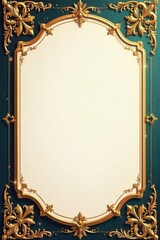 Golden ornate border luxury invitation background , black, border