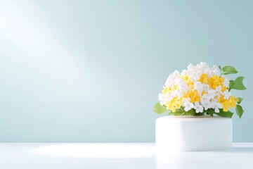Pastel floral display podium (1)
