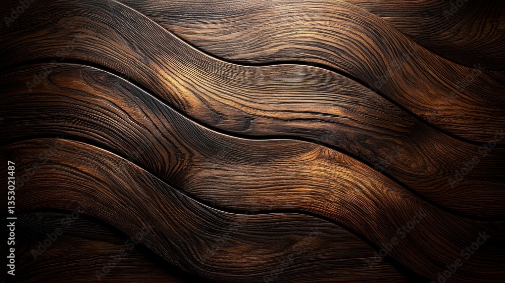 Poster wavy wood texture with highlights creating a natural abstract pattern