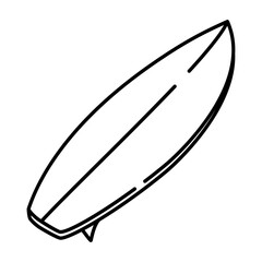 surfing board outline illustration. surfing black line illustration.