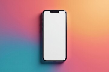 Minimalist smartphone mockup with Instagram icon and layout, layout, interface