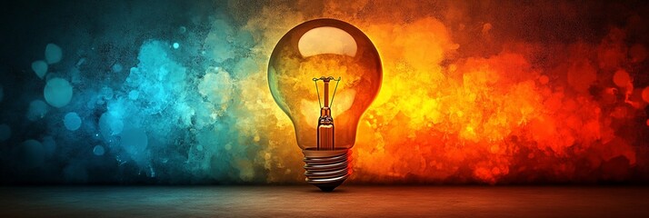 Glowing Light Bulb Abstract Background