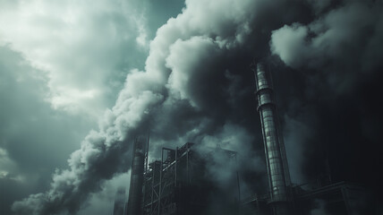 増え続ける煙と不穏な空気に包まれる工場