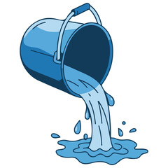 Blue bucket icon vector�� © azzedine