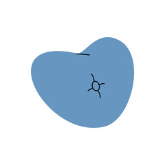 Heart shape pillow. Orthopedic pillow. Vector illustration.