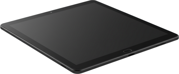 Sleek black tablet pc device isolated transparent background modern technology gadget