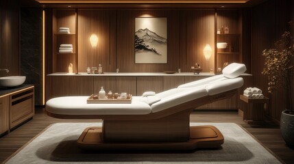 Luxurious spa treatment room