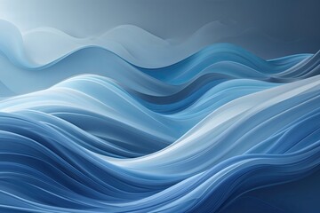 Fototapeta premium Sophisticated Soft Blue Landscape with Elegant Gradient and Serene Swirled Shades